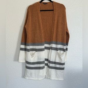 Staccato Cozy Knit Striped Cardigan size S